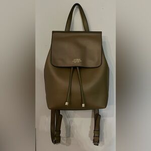 GUESS OLIVE GREEN FAUX LEATHER BACKPACK